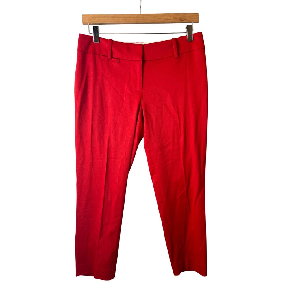Ann Taylor Cropped Red Chino Pants Women's Size 4 Trouser Minimalist Preppy